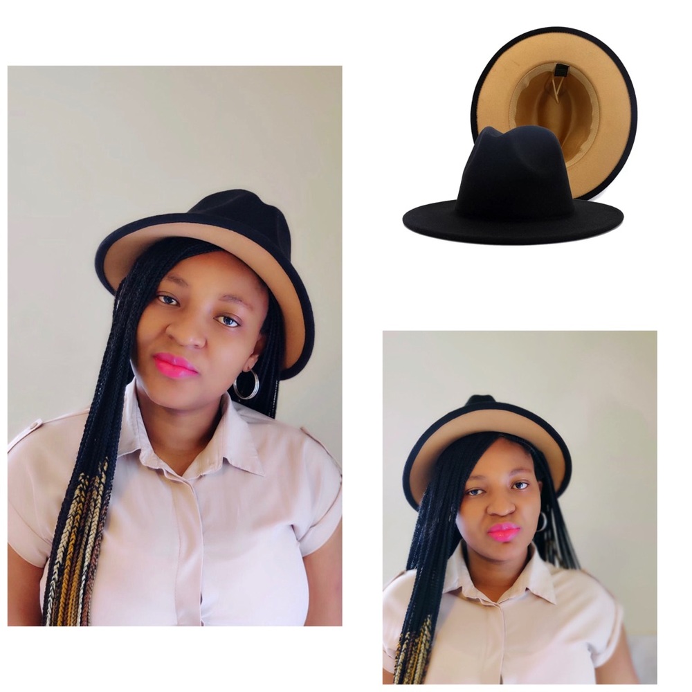 Unisex Fedora Hat two tone fedora hat cowboy hat